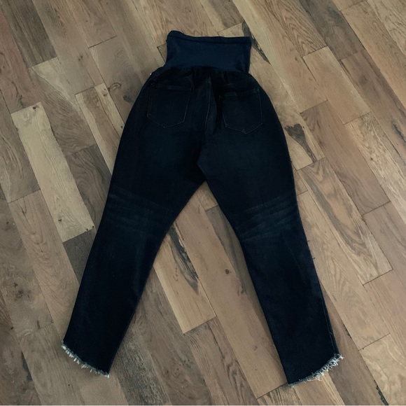 Jessica Simpson Dark Denim Distressed Stretch Maternity Jeans Size XL - Picture 7 of 12